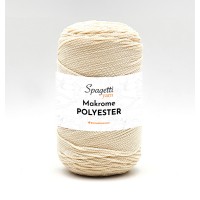 Polyester Makrome 2mm 250g Ekru El Örgü İpliği