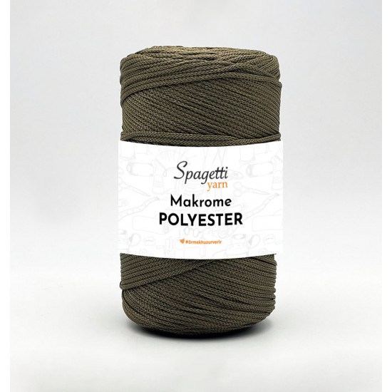 Polyester Makrome 2mm 250g Metalik Kahve El Örgü İpliği
