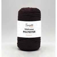 Polyester Makrome 2mm 250g Çikolata Kahve El Örgü İpliği
