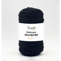 Polyester Makrome 2mm 250g Siyah El Örgü İpliği