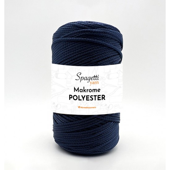 Polyester Makrome 2mm 250g Lacivert El Örgü İpliği