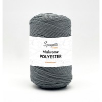 Polyester Makrome 2mm 250g Gri El Örgü İpliği