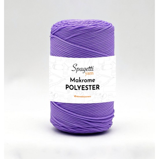 Polyester Makrome 2mm 250g Lila El Örgü İpliği