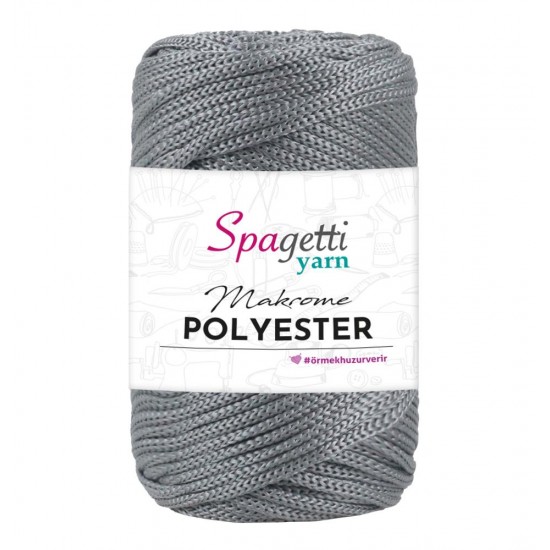 Polyester Makrome 4mm 250g Gri Polyester Makrome 4mm 250g Gri
