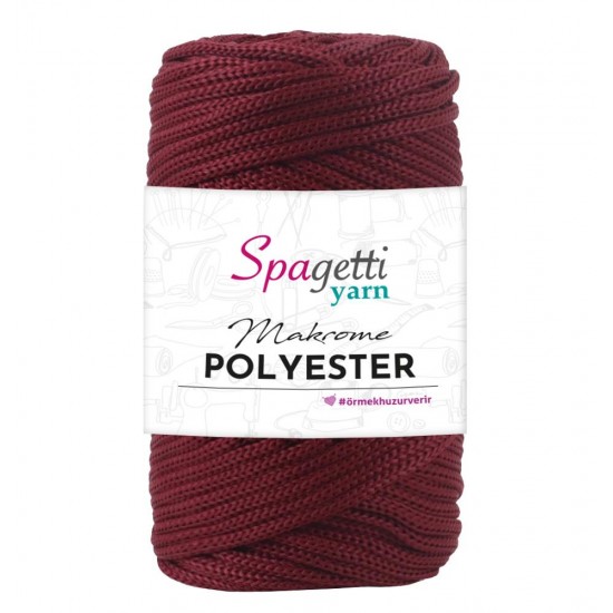 Polyester Makrome 4mm 250g Bordo Polyester Makrome 4mm 250g Bordo