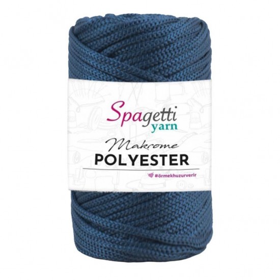 Polyester Makrome 4mm 250g Kot Mavi Polyester Makrome 4mm 250g Kot Mavi