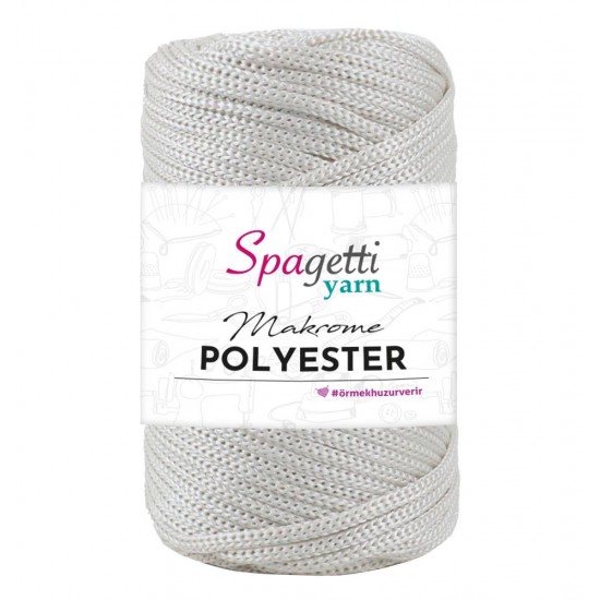 Polyester Makrome 4mm 250g Şeker Beyaz Polyester Makrome 4mm 250g Şeker Beyaz