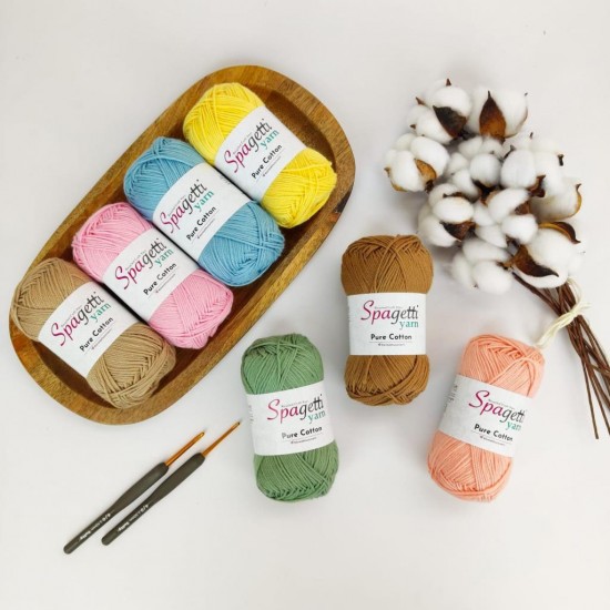 Pure Cotton Açık Pembe El Örgü İpliği