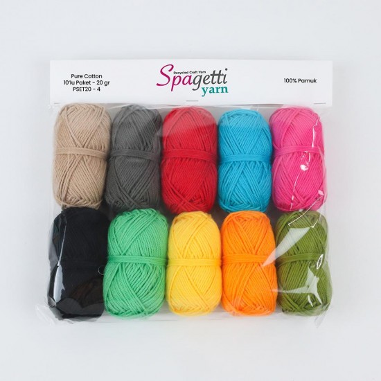 Pure Cotton Mini 20g - 10'lu Gökkuşağı Pure Cotton Mini 20g - 10'lu Gökkuşağı