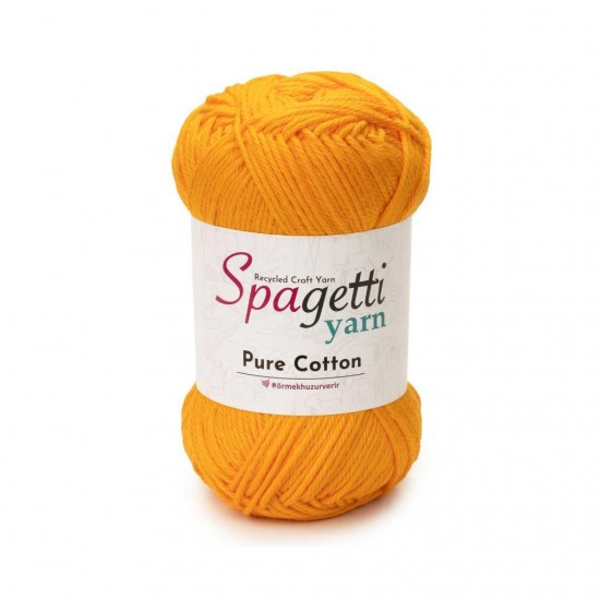 Pure Cotton Safran Sarı El Örgü İpliği