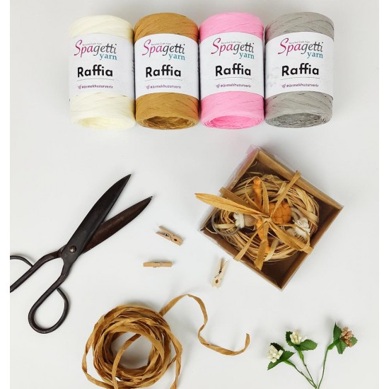 Raffia Karamel El Örgü İpliği