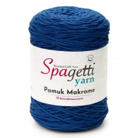 Pamuk Makrome Saks Mavi El Örgü İpliği Pamuk Makrome Saks Mavi El Örgü İpliği