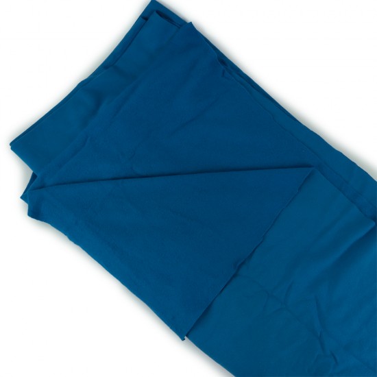 Şardonlu İki İplik Kumaş - Düz - Saks Mavi