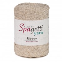 Simli Ribbon Şeker Beyaz (Altın Sim) El Örgü İpliği Simli Ribbon Şeker Beyaz (Altın Sim) El Örgü İpliği