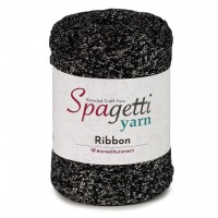 Simli Ribbon Siyah (Gümüş Sim) El Örgü İpliği Simli Ribbon Siyah (Gümüş Sim) El Örgü İpliği