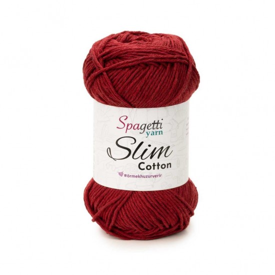 Slim Cotton Bordo El Örgü İpliği