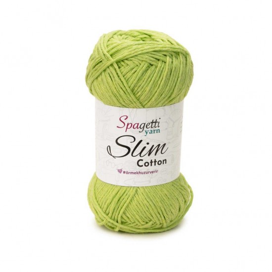 Slim Cotton Fıstık Yeşil El Örgü İpliği