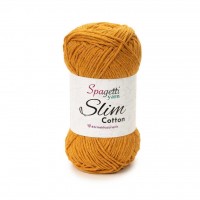 Slim Cotton Hardal Sarı El Örgü İpliği Slim Cotton Hardal Sarı El Örgü İpliği