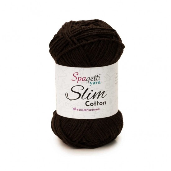 Slim Cotton Kahve El Örgü İpliği