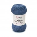 Slim Cotton Kot Mavi El Örgü İpliği