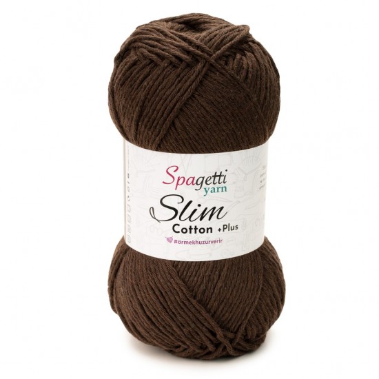Slim Cotton Plus Çikolata Kahve El Örgü İpliği