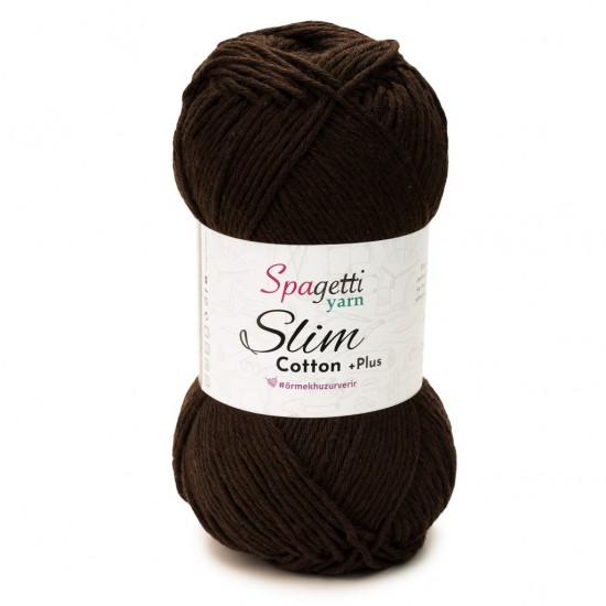 Slim Cotton Plus Kahve El Örgü İpliği