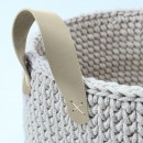 Suni Deri Krem Sepet/Tepsi Askısı 27cm Suni Deri Krem Sepet/Tepsi Askısı 27cm