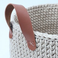 2'li Suni Deri Sepet/Tepsi Askısı 27cm 2'li Suni Deri Sepet/Tepsi Askısı 27cm