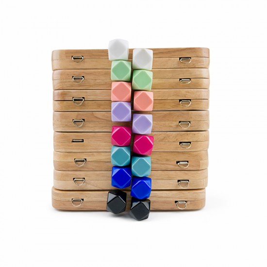 Renkli Boncuklu Ahşap Burs 20cm