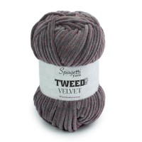 Tüvit Velvet Gri-Pembe Kadife El Örgü İpliği