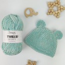 Tüvit Velvet Gri-Pembe Kadife El Örgü İpliği