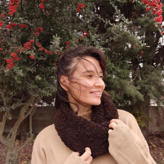 Tüvit Velvet Gri-Pembe Kadife El Örgü İpliği