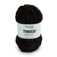 Tüvit Velvet Siyah-Turuncu Kadife El Örgü İpliği