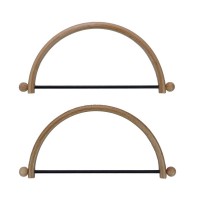 Metal Detaylı Ahşap Çanta Sapı 18cm Metal Detaylı Ahşap Çanta Sapı 18cm