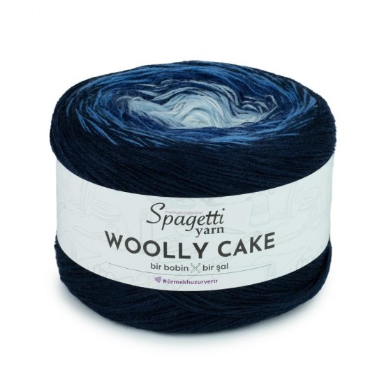 Woolly Cake Mavi Tonları El Örgü İpliği