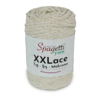 XXLace Şeker Beyaz Simli (Gold Sim) El Örgü İpliği XXLace Şeker Beyaz Simli (Gold Sim) El Örgü İpliği