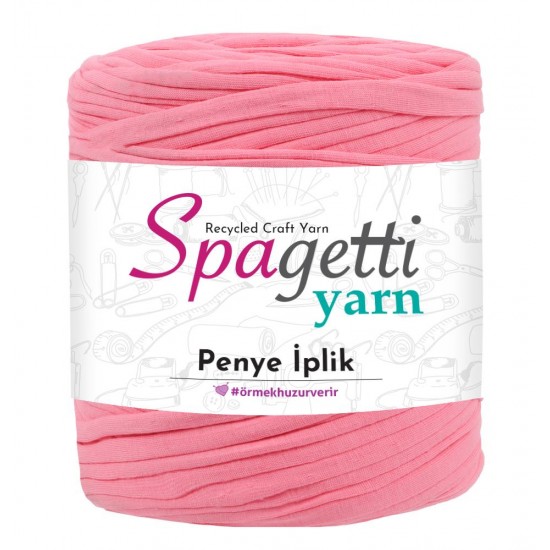 Penye İp Yanık Pembe El Örgü İpliği