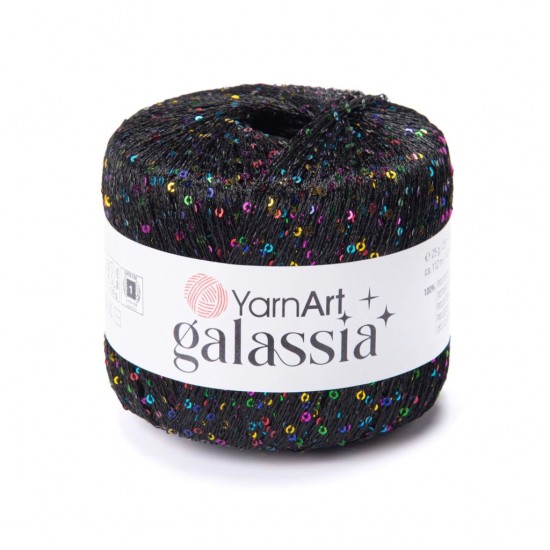 YarnArt Galassia 5806 Konfeti Siyah El Örgü İpliği