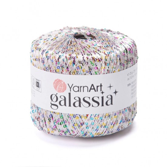 YarnArt Galassia 5825 Gökkuşağı Beyazı El Örgü İpliği